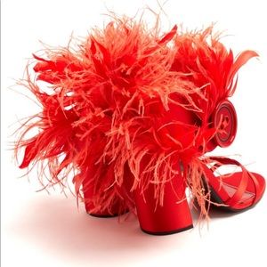 Prada feather heels